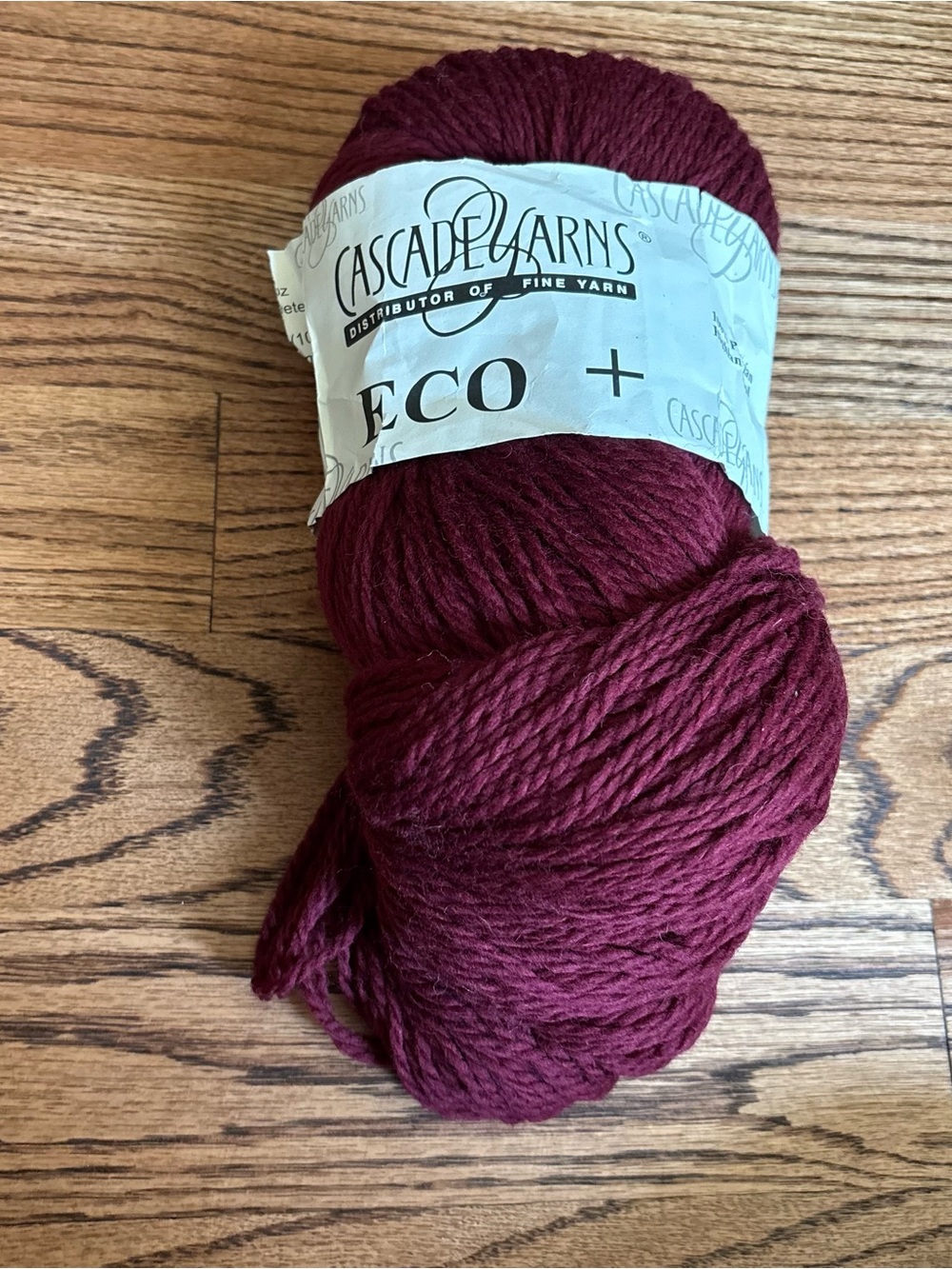 Cascade Eco + Yarn 100% Peruvian Highland Wool Burgundy Red Bulky 250g Knitting